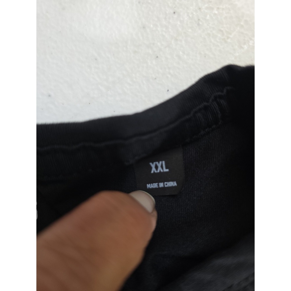 Cuts Mens XXL Curved Hem Long Sleeve T Shirt Black Athletic Basic Crew Ne - Picture 7 of 8